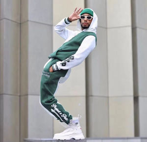 Wholesale New Style Winter Acid Wash Printed Tracksuit Men Lightweight Breathable Quick Dry Eco-Friendly Casual Solid Design - Product Image 4