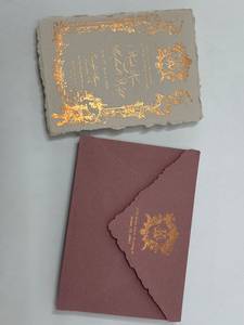 Cartes d'invitation imprimées sur papier festonné avec enveloppes pour mariages, événements, papeterie de luxe, cadeaux, célébrations et vente en gros - Product Image 3