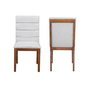 Set di 2 Sedie da Pranzo Moderne in Noce con Rivestimento Trapuntato, Comfort Elegante per Ogni Spazio - Product Image 5