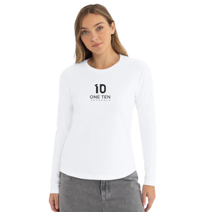 เสื้อยืดแขนยาวผ้าฝ้ายลำลองสำหรับผู้หญิง ทรงหลวม สวมใส่สบาย ระบายอากาศได้ดี เหมาะสำหรับใส่ในชีวิตประจำวัน ท่องเที่ยว และกิจกรรมกลางแจ้ง - Product Image 1