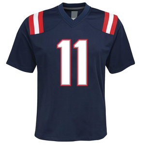 Custom American Football Jersey Sublimation Team Jerseys Wholesale Cheap Breathable Men Adult 100% Polyester <b>Short</b> Sleeve - Product Image 2