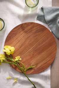 56. Artisan Handmade Wooden Dinner Plate Crafted from Natural Mango Wood with Artistic Epoxy Resin Emerald Design Rustic - Product Image 6