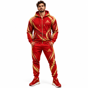 Ensemble de survêtement personnalisé par sublimation CuWholesale pour équipes – Veste et pantalon de sport imprimés intégralement, respirants et adaptés à la pratique sportive - Product Image 2