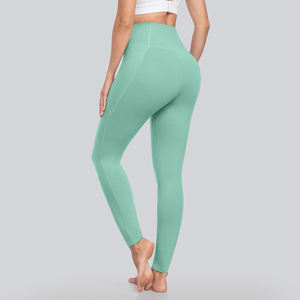 Leggings de yoga sur mesure pour femmes, taille élastique, avec poches latérales, pour l'été, leggings de yoga pour l'entraînement - Product Image 2