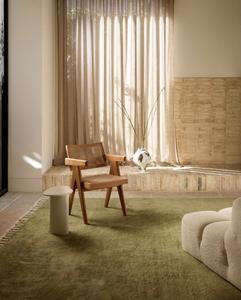 พรมขนสัตว์ทำมือสไตล์โมร็อกโก สีเขียวมะกอกเข้ม พรมปูพื้นนุ่มฟู สำหรับห้องนั่งเล่น ห้องนอน ตกแต่งบ้าน - Product Image 3