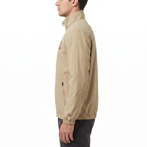 Veste zippée respirante brodée Hashbloom International OEM pour homme, 100 % polyester, taffetas/microfibre, col montant, fine - Product Image 3