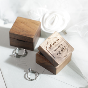 Caja para Anillo de Compromiso, Caja para Anillo de Boda, Caja para Propuesta de Matrimonio, Caja de Madera para Anillo, Caja para Anillo de Aniversario - Product Image 6