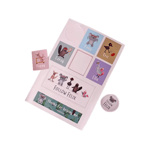 Feuilles d'autocollants en papier mat personnalisées, 100 pièces, autocollantes, pour cadeaux de fête, étiquettes de bougies, emballage cadeau et scrapbooking - Product Image 1