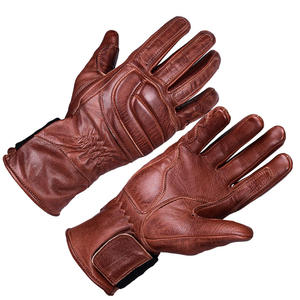 WARPRO INDUSTRY Full Finger Cowhide Racing Gloves with Pull on Closure Unisex Adjustable Wrist <b>Strap</b> Non Slip Cycling - Product Image 4