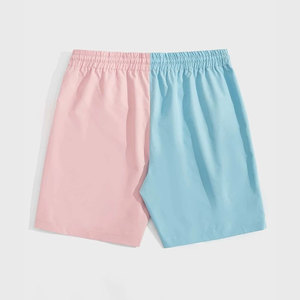 Pantalones Cortos Deportivos para Hombre, Color Sólido, con Cordón Ajustable, Cintura Media, Secado Rápido, Casuales, Rosa, Azul, Poliéster, Precio de Mayoreo - Product Image 2