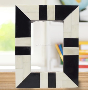 Marco de Fotos de Madera con Incrustaciones de Hueso, Elegante Exhibición Decorativa de Fotos de la India - Product Image 6