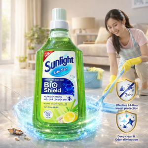 น้ำยาทำความสะอาดพื้นซันไลท์ ไบโอชิลด์ ยูซุ เลมอนแอนด์เลมอนกราส 1 กก. x 12 ขวด - Product Image 1