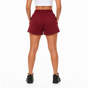 Shorts d'hiver pour femmes de haute qualité, taille élastique, cordon de serrage, poches latérales, shorts en molleton décontractés, vêtements de détente pour femmes, shorts d'hiver - Product Image 4