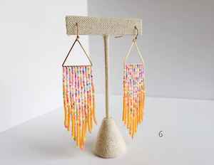 Pendientes de Cuentas Hechos a Mano con Base de Algodón, Joyería Moderna de Alta Calidad para Mujeres y Niñas por HF Crafts - Product Image 2