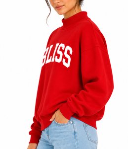 Sweat-shirt essentiel pour femme à col montant, coupe oversize, décontracté, avec logo frontal, en coton, pull confortable, style streetwear - Product Image 2