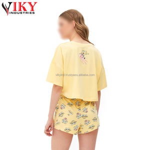 Conjunto corto estampado de verano para mujer, la mejor calidad en diferentes colores, conjunto de camisa y pantalones cortos para mujer - Product Image 2