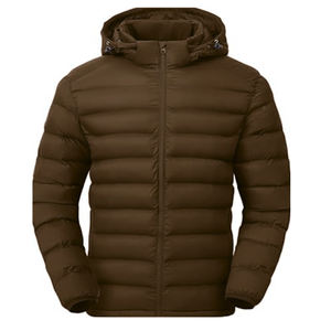Veste d'hiver rembourrée à capuche pour homme, manches longues, tissu respirant en nylon, logo et impression personnalisés, veste rembourrée pour homme - Product Image 4