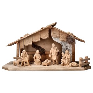 Ensemble de figurines de famille de fermiers en bois de pin peintes à la main |   Sculptures en bois rustiques et agricoles en gros - Product Image 4