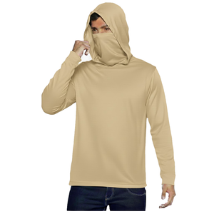 Hoodie de pêche personnalisé UPF50 respirant, léger, à séchage rapide, anti-humidité, manches longues, polyester, logo sur le devant, pour homme - Product Image 1