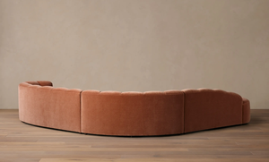 Divano <span class=keywords><strong>Moderno</strong></span> Contemporaneo a Forma di L Ferly, Divano Componibile Curvo con Seduta Profonda per <span class=keywords><strong>Soggiorno</strong></span> di Lusso - Product Image 3