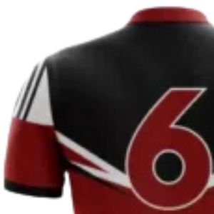 ชุดฟุตบอลสีแดงและดำพร้อมกางเกงขาสั้นสีขาว เสื้อฟุตบอลแขนสั้น ชุดทีมระบายอากาศได้ดี สำหรับการฝึกซ้อมและการแข่งขัน - Product Image 4