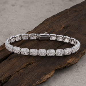 Bracelet à maillons en argent sterling 925 personnalisé Pragalbh Jewels, serti de moissanite, pour homme, bijoux de luxe hip-hop - Product Image 5