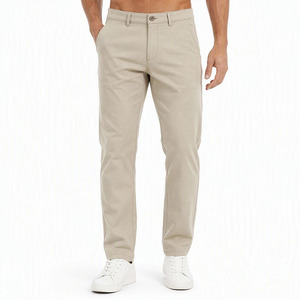 Pantalones Chinos de Algodón Elástico Personalizados para Hombre, Ecológicos, de Cintura Media, con Cierre de Cremallera, Estilo Vintage, Directo de Fábrica, Exportación BD, OEM - Product Image 4
