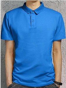 Camiseta polo de manga corta de color sólido personalizada OEM, holgada, con solapa, para hombre, informal, de negocios, a la moda. - Product Image 4
