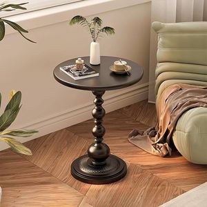Table d'appoint décorative élégante en métal avec détails sculptés pour un style intérieur haut de gamme - Product Image 4
