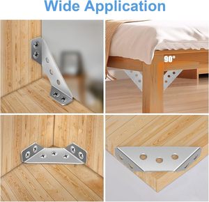Support d'angle multifonctionnel moderne en acier inoxydable, support triangulaire, outil de quincaillerie pour cuisine, salle à manger, travail du bois - Product Image 2