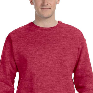 High Quality 100% Cotton Men's Custom Fleece Sweatshirt <b>Red</b> Heavy and Winter Season Appropriate with Custom Logo - Product Image 6