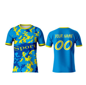 Camiseta Sublimada de Fábrica, Manga Corta, Cuello Redondo, de Poliéster Imprimible para Personalización de Marca - Product Image 1