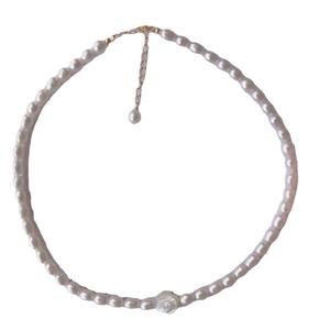 Collar de Perlas de Agua Dulce con Diseño de Rosa, Plata de Ley 925 de Alta Gama, Diseño de Nicho, Flor de Concha, Cadena de Clavícula con Cuentas Pequeñas - Product Image 5