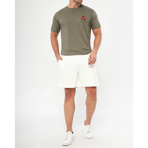 เสื้อยืดผู้ชายทรงบ็อกซี่สุดหรู สไตล์วินเทจ ล้างสีแบบแอซิด ผ้าคอตตอนหนา ทรงไหล่ตก รับสกรีนลายปักโลโก้ สตรีทแวร์ - Product Image 2