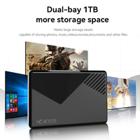 Disco Duro Portátil Micro USB 3.0 5Gbps Doble Bahía 100-200MB/S Alta Velocidad 1TB/2TB/4TB Disco Duro Externo Móvil para Mac y Escritorio