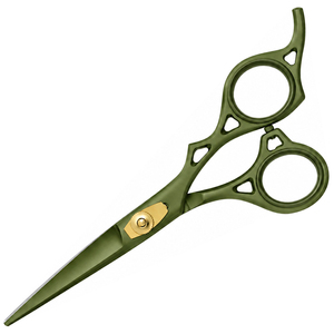Ciseaux à cheveux professionnels vert olive de 6 pouces, logo personnalisé, acier inoxydable, lame ajustable et tranchante, ciseaux de coiffure réutilisables - Product Image 5