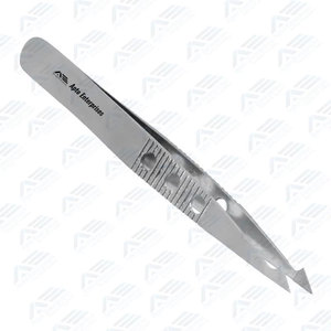 Pince à épiler pour cils et sourcils en acier inoxydable, outil de beauté, avec logo personnalisé, à pointe inclinée, pointue et plate - Product Image 6