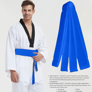ชุดยูโดคาราเต้เทควันโด ยิวยิตสู สายคาดเอวแบบกำหนดเอง ผ้าฝ้าย 100% สายคาดเอว BJJ แบบนุ่ม มาตรฐานสากล - Product Image 4