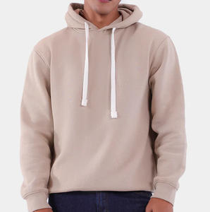 เสื้อฮู้ดดี้โอเวอร์ไซส์แฟชั่นสตรีทแวร์ผู้ชายสีดำผ้าฝ้ายผสมสแปนเด็กซ์ออร์แกนิคแบบมีกระเป๋าสำหรับฤดูหนาวแบบยูนิเซ็กซ์สีพื้น - Product Image 2