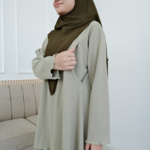ชุดกระโปรงจีบผ้าชีฟองแขนยาวระบายอากาศได้ดีสไตล์ Melayu - Product Image 2