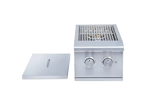 Cuisine extérieure professionnelle intégrée en acier inoxydable avec double brûleur et allumage électronique - Product Image 4