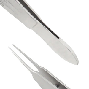 Pinzas de Sutura Castroviejo 1x2 Dientes 0.3 mm Mango Ancho 11.5 cm Oftalmología Microcirugía Acero Inoxidable Quirúrgico Manual - Product Image 6
