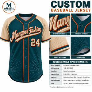 Maillot de baseball unisexe Mangoes Fashion à manches courtes 100 % polyester en maille respirante, sublimé, personnalisable avec le nom de l'équipe, idéal pour l'été - Product Image 6