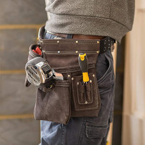 เข็มขัดใส่เครื่องมือไนลอนและหนัง พร้อมสายรัดทำงานหนังแท้ |   ช่างไฟฟ้า - Product Image 5