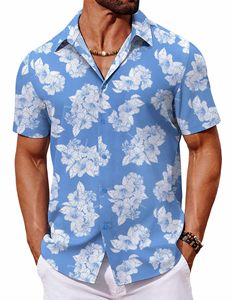 Stylish Custom Plus Size Turn-down Collar <b>Beach</b> <b>Shirts</b> <b>Men</b> Summer Breathable Quick Dry Printed Hawaiian Casual Short Sleeve - Product Image 1