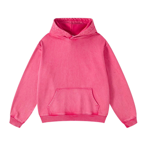 เสื้อฮู้ดดี้ผู้ชายไซส์ใหญ่รุ่นใหม่ปี 2026 สไตล์วินเทจ ล้างสีแบบแอซิด น้ำหนักมาก โลโก้สั่งทำได้ ผ้าฝ้าย 100% ระบายอากาศได้ดี แห้งเร็ว - Product Image 1