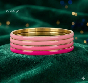 Multicolor Plated Brass Bangle Set for Women and Girls Fashionable <b>Metal</b> <b>Bracelets</b> and Bangles Jewelry - Product Image 1