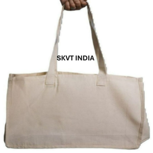 Eco-Friendly Recyclable Organic Cotton Tote Bag for Women Grocery Shopping Pocket Custom Printed Logo Via Silk Screen Printing - Product Image 2