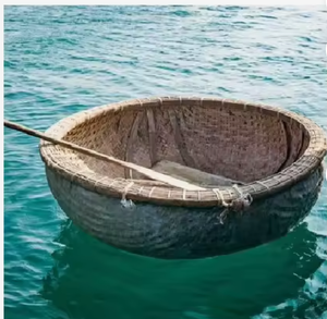 เรือไม้ไผ่ทรงกลมแบบทนทาน ขนาดเส้นผ่านศูนย์กลาง 2 เมตร ทำจากไม้ไผ่ธรรมชาติ 100% สำหรับ 2 คน ใช้สำหรับตกปลาและพายเล่น นำเข้าจากเวียดนาม - Product Image 4