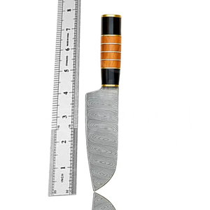 Olive Wood & Micarta Handle Elite Damascus <b>Kitchen</b> <b>Knife</b> With Sheath - Product Image 2